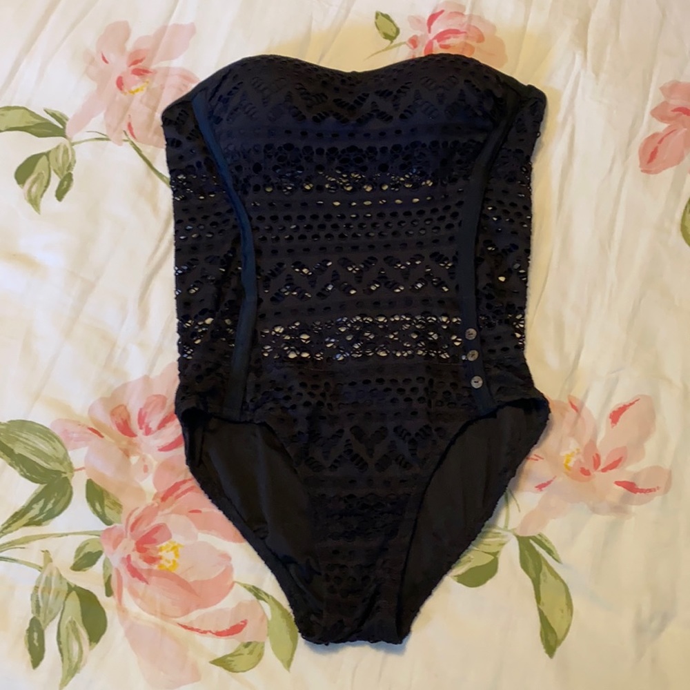 Crochet Illusion One Piece Swimsuit